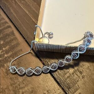 Red Diamond Bolo Adjustable Bracelet